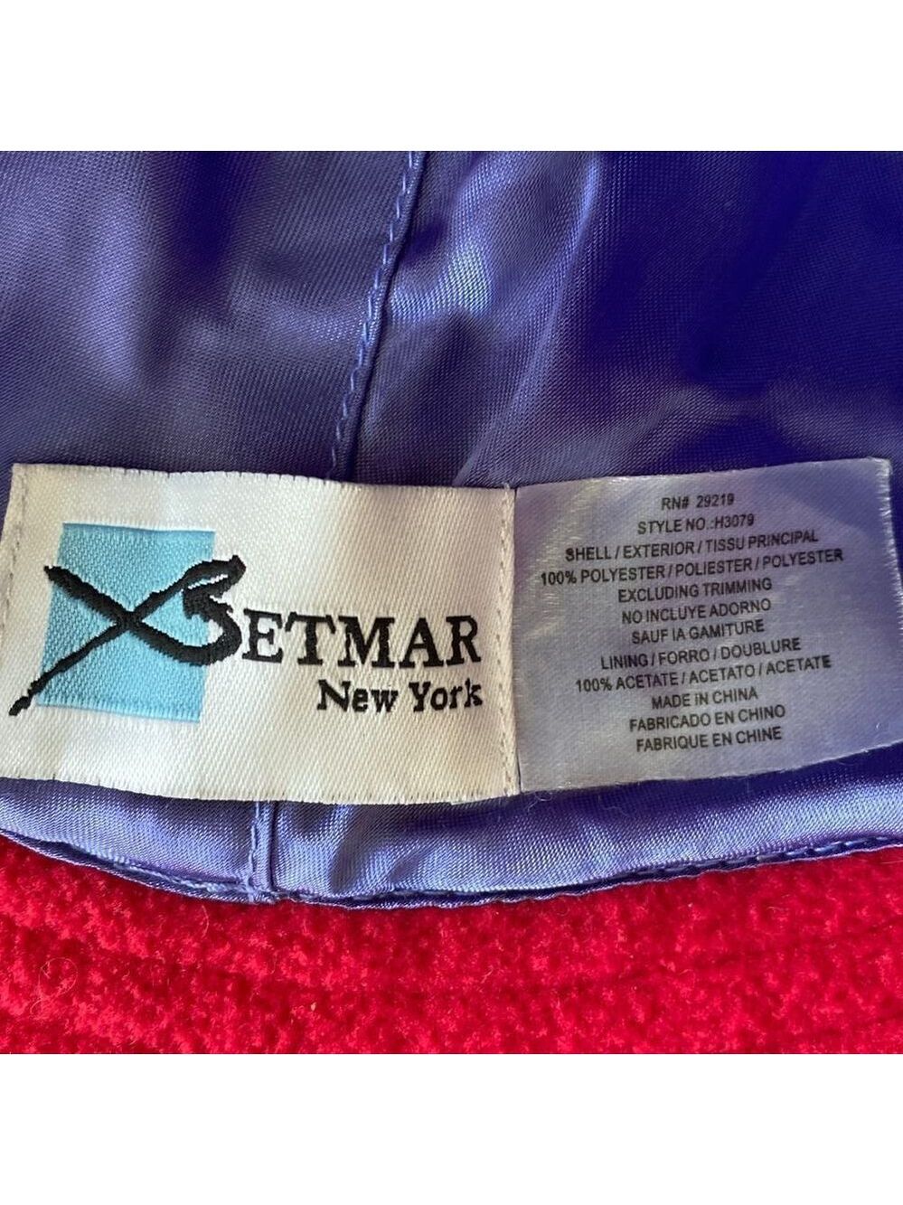 BETMAR New York Hat Red OS - Picture 6 of 6